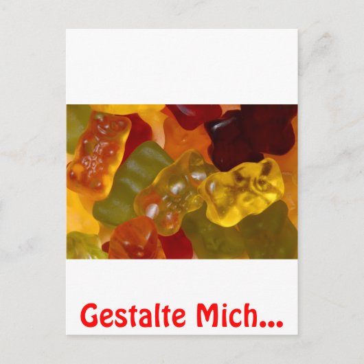 Viele bunte Gummibärchen Briefkaart (Voorkant)