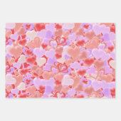 Viele Herzen in 3D-Optik - Inpakpapier Vel (Voorkant 3)