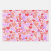 Viele Herzen in 3D-Optik - Inpakpapier Vel (Voorkant 2)