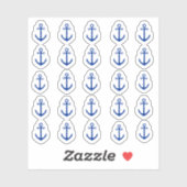 Viele kleine blaue Anker Sticker (Vel)