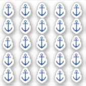 Viele kleine blaue Anker Sticker (Voorkant)