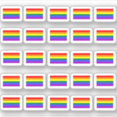 Viele kleine Regenbogen Flagge Sticker (Voorkant)
