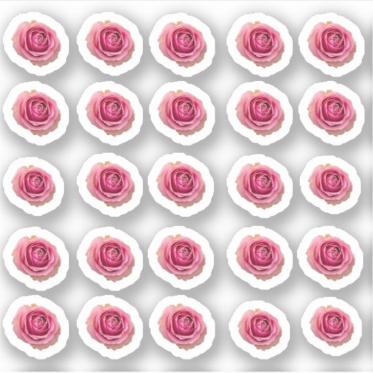 Viele kleine Rosa Rosen Sticker (Voorkant)
