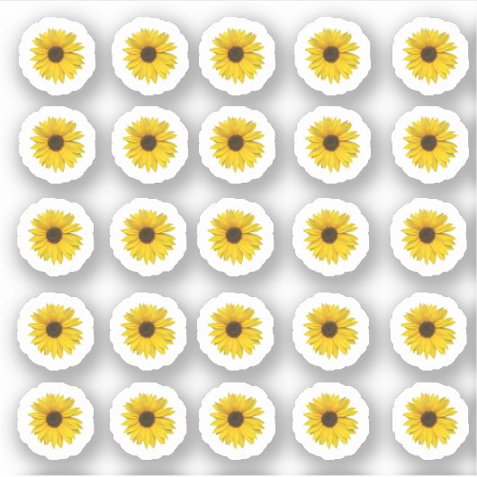 Viele kleine Sonnenblumen Sticker (Voorkant)