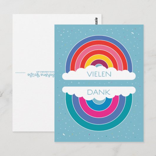 Vielen Dank Briefkaart (Voorkant / Achterkant)