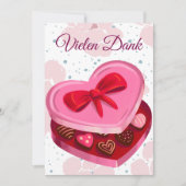 Vielen Dank,  Pralinen Herz  Kaart (Voorkant)