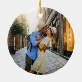 Vienna Austria Watercolor Engagement Photo Keramisch Ornament (Achterkant)