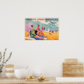 VIENNA AUSTRIA Zee Beach Bath Vakantie Old Travel Poster (Keuken)