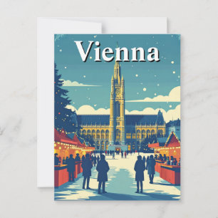 Vienna Austrian Market Travel Souvenir Briefkaart