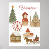Vienna Christmas Watercolor – Cozy Poster (Voorkant)