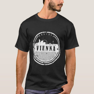 Vienna City Cool Grunge Skyline Distress Austria T-shirt