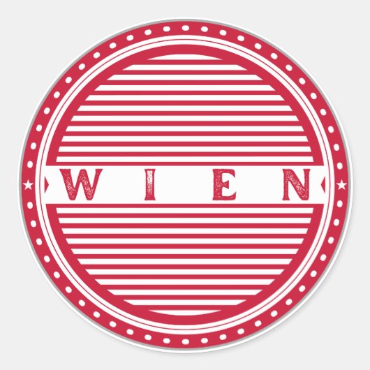 Vienna City Pride Emblem – Austria Identity Ronde Sticker (Voorkant)