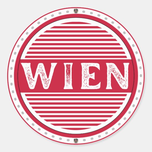 Vienna City Pride Emblem – Austrian Identity Ronde Sticker (Voorkant)