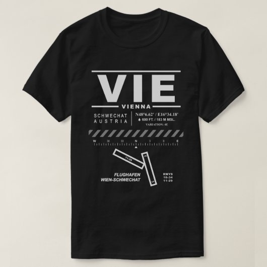 Vienna International Airport VIE Tee Shirt (Design voorkant)
