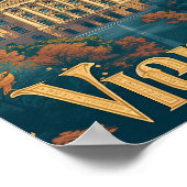 Vienna Oostenrijk  Kunst Reizen Illustratie Poster (Hoek)