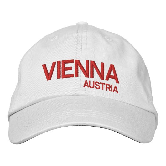 Vienna, Oostenrijk* White Baseball Pet (Voorkant)