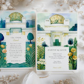 Vienna Secession Building Art Nouveau Waterverf Kaart