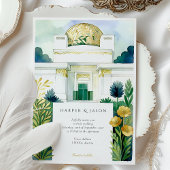 Vienna Secession Building Art Nouveau Waterverf Kaart