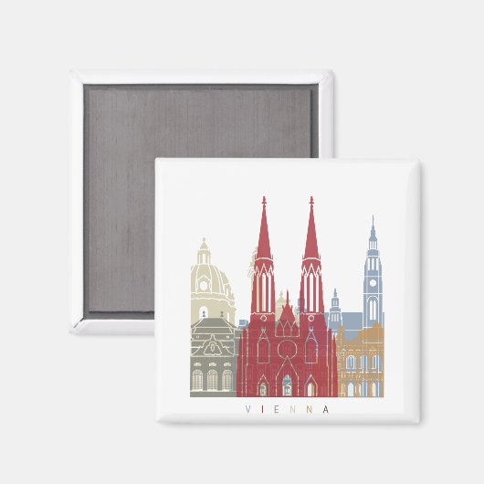 Vienna skyline poster magneet (Voorkant / Achterkant)