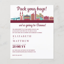 VIENNA Skyline Wedding Invitation Handgetekende Bu