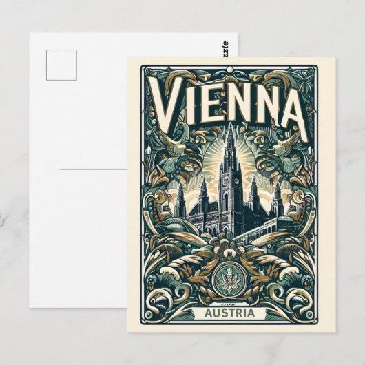 Vienna stad oostenrijk  geschenken briefkaart (Voorkant / Achterkant)