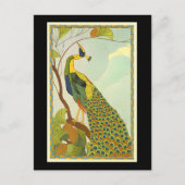 Viennese Art Nouveau Peacock Briefkaart (Voorkant)