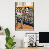 Viennese Café: Het Man van de brieven van Moriz Ju Poster (Thuiskantoor)
