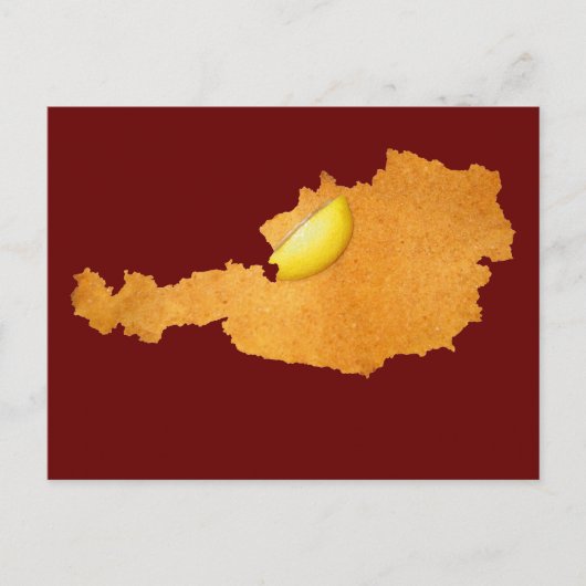 Viennese Schnitzel - kaart van oostenrijk (Voorkant)