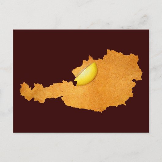 Viennese Schnitzel - kaart van oostenrijk (Voorkant)