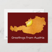 Viennese Schnitzel - kaart van oostenrijk (Voorkant / Achterkant)