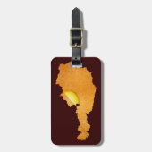 Viennese Schnitzel - kaart van oostenrijk Bagagelabel (Voorkant verticaal)