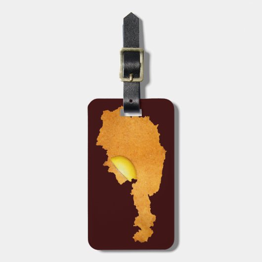 Viennese Schnitzel - kaart van oostenrijk Bagagelabel (Voorkant verticaal)