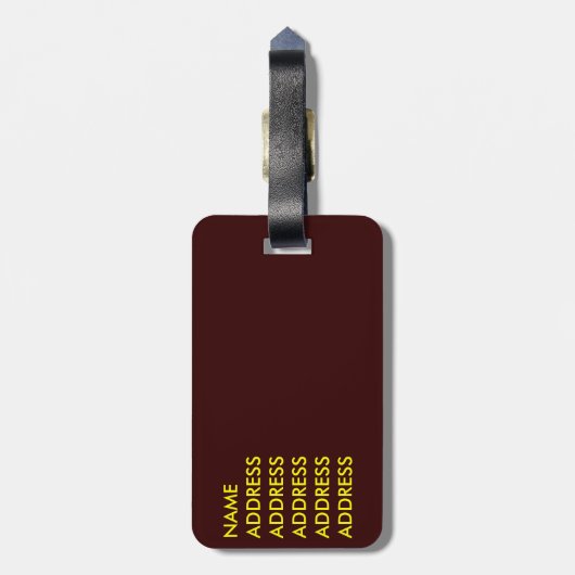 Viennese Schnitzel - kaart van oostenrijk Bagagelabel (Achterkant verticaal)