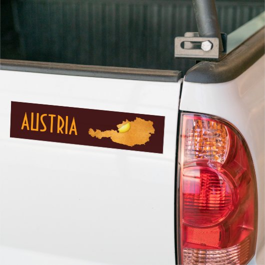 Viennese Schnitzel - kaart van oostenrijk Bumpersticker (Op Truck)