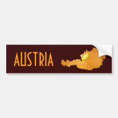 Viennese Schnitzel - kaart van oostenrijk Bumpersticker (Voorkant)