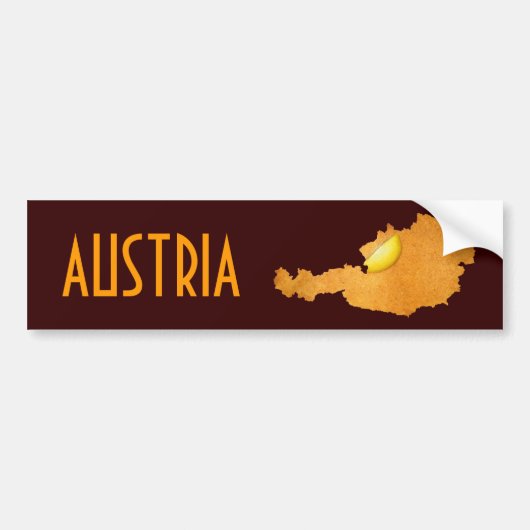 Viennese Schnitzel - kaart van oostenrijk Bumpersticker (Voorkant)