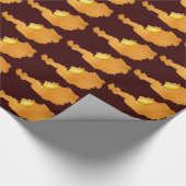 Viennese Schnitzel - kaart van oostenrijk Cadeaupapier (Hoek)