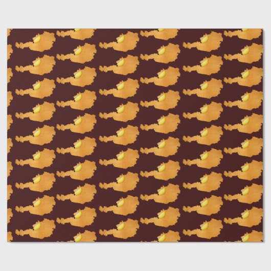 Viennese Schnitzel - kaart van oostenrijk Cadeaupapier (Vlak)