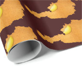 Viennese Schnitzel - kaart van oostenrijk Cadeaupapier (Rol Hoek)