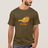 Viennese Schnitzel - kaart van oostenrijk T-shirt (Voorkant)