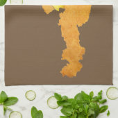 Viennese Schnitzel - kaart van oostenrijk Theedoek (Gevouwen)