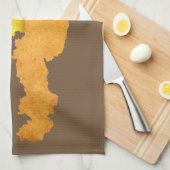 Viennese Schnitzel - kaart van oostenrijk Theedoek (Quarter Fold)