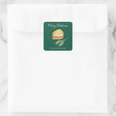 Viennese Wervelkoek Kerstmis Vierkante Sticker (Tas)
