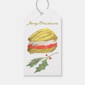 Viennese Whirls Biscuit Drawing Christmas Cadeaulabel (Voorkant)