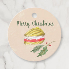 Viennese Whirls Biscuit en Hulst Kerst  Bedankjes Labels