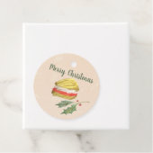 Viennese Whirls Biscuit en Kerstcadeau met Hulst Bedankjes Labels (In situ)