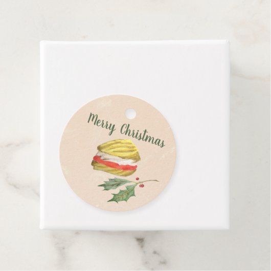 Viennese Whirls Biscuit en Kerstcadeau met Hulst Bedankjes Labels (In situ)