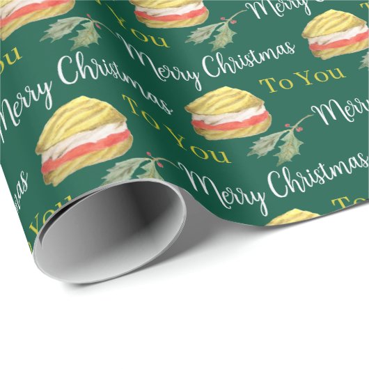Viennese Whirls Biscuit Kerstmis Cadeaupapier (Rol Hoek)