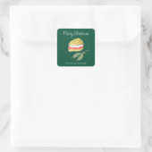 Viennese Whirls Biscuit Kerstmis Vierkante Sticker (Tas)