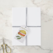 Viennese Whirls Biscuit Tekening Kerstmis Cadeaulabel (Met Touw)